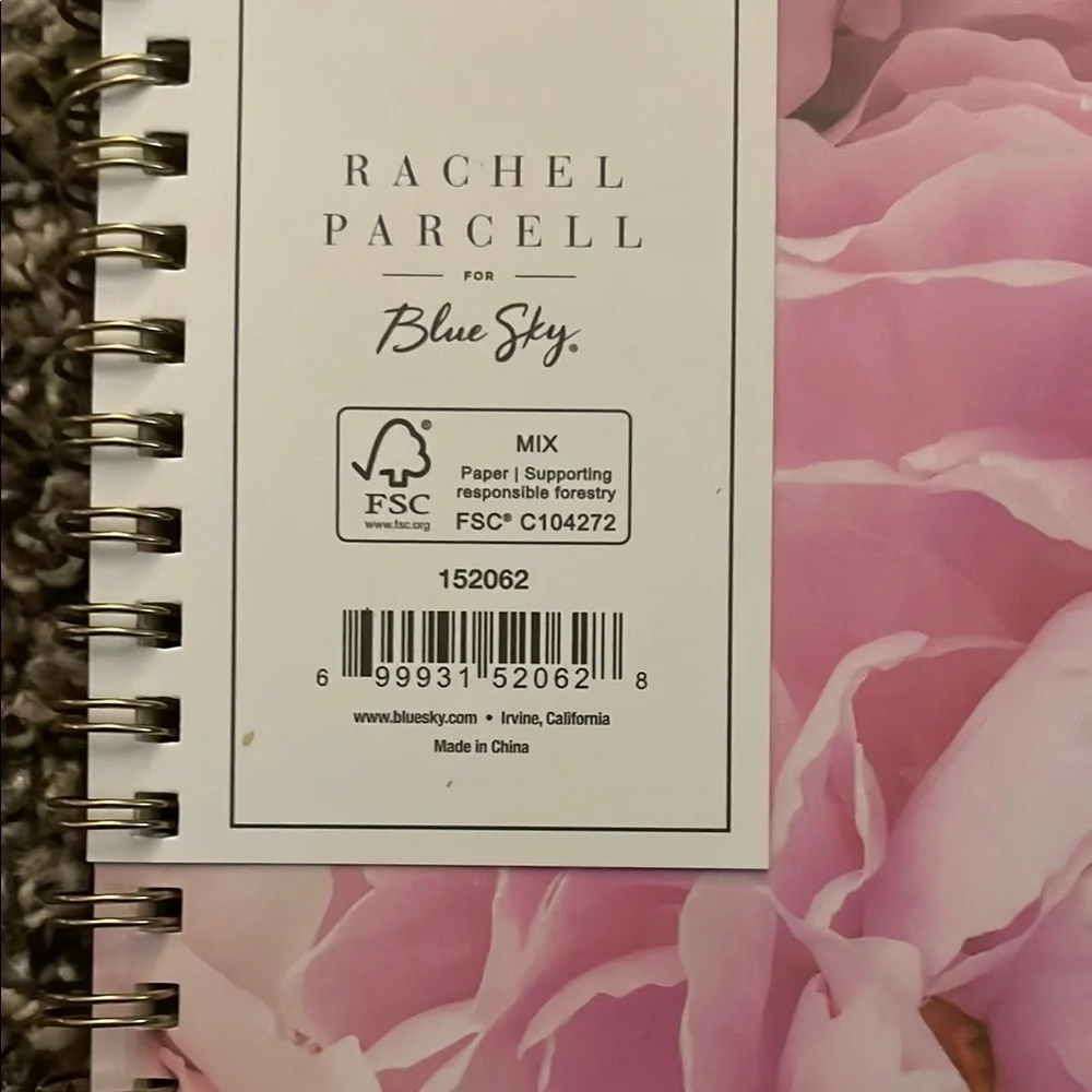 Blue Sky Pink Floral Planner